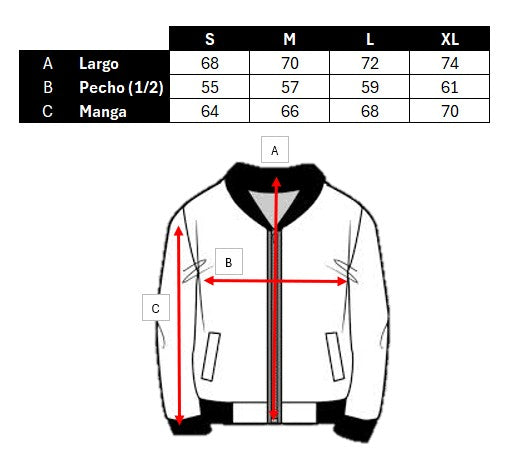 Campera Bomber Blanca