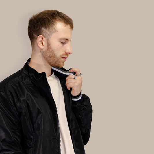 Campera Bomber Negra