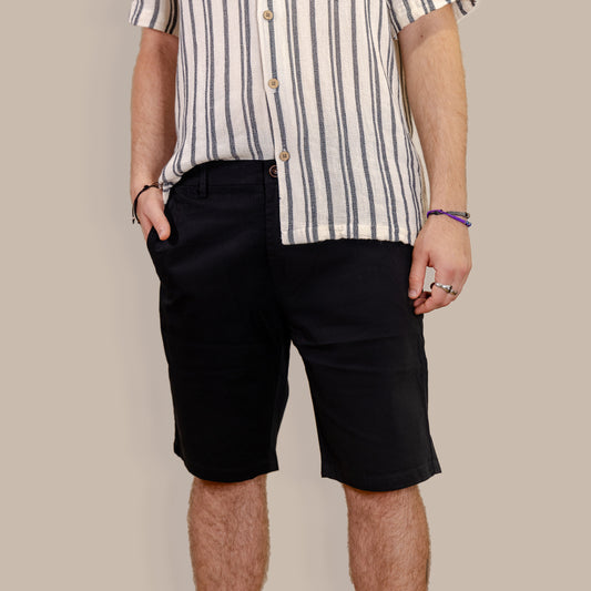 Bermuda Gabardina Negro