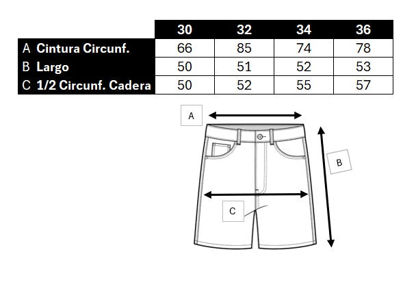 Bermuda Gabardina Negro